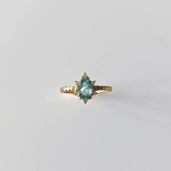 Gemstone Jewelry Ring With Blue Stone