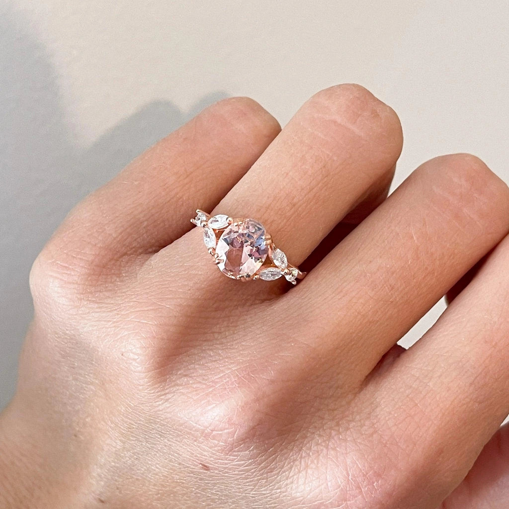 Morganite Ring Stone On Hand