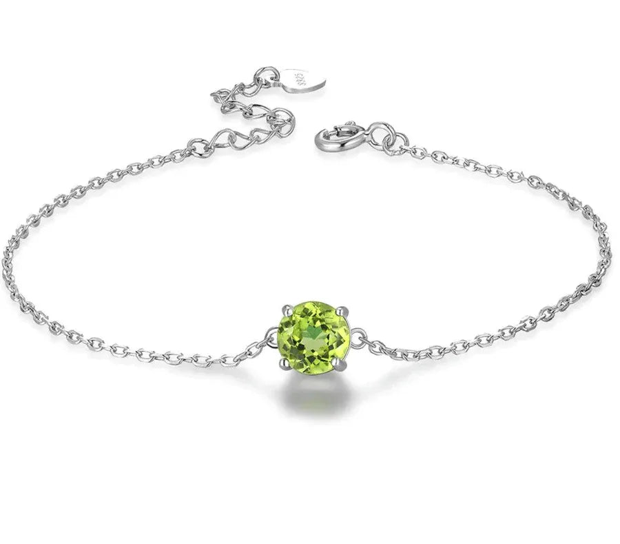 Peridot Jewelry Bracelet With Green Stone