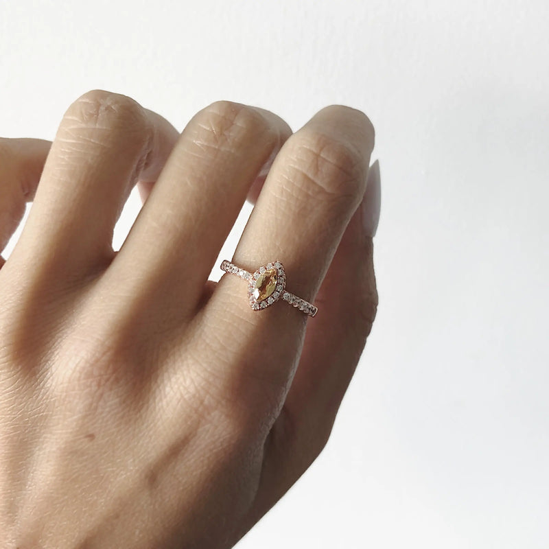 Citrine Jewelry in 18K Rose Gold Vermeil