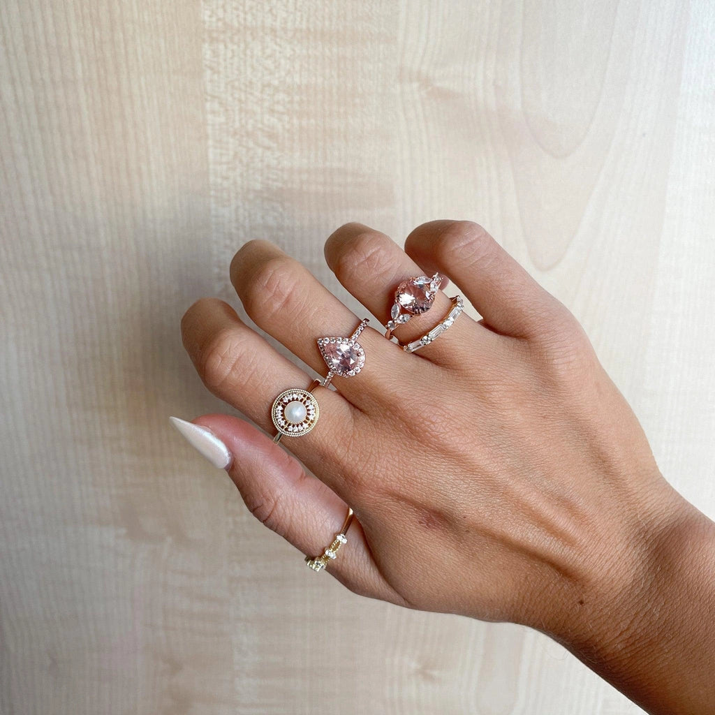 Rose Gold Rings On Hand