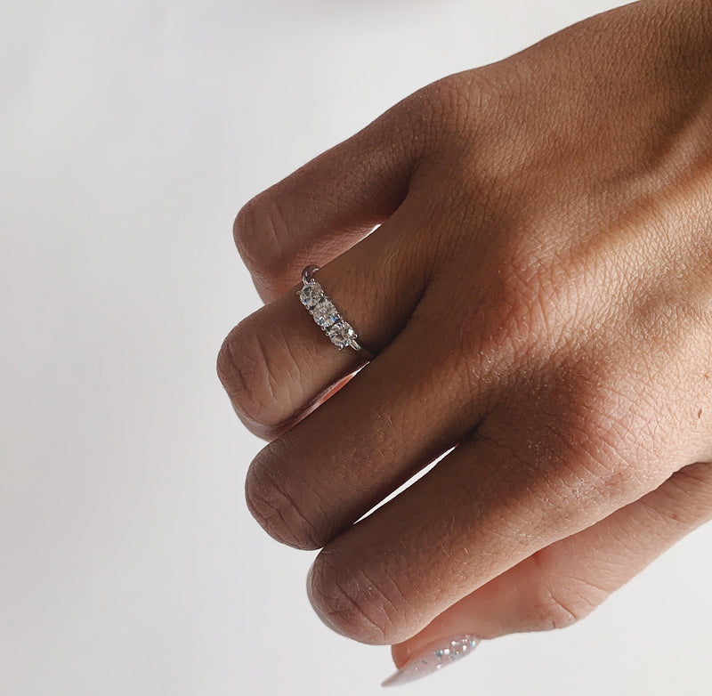 Moissanite White Gold Ring Collection Exquisite 14K Gold 