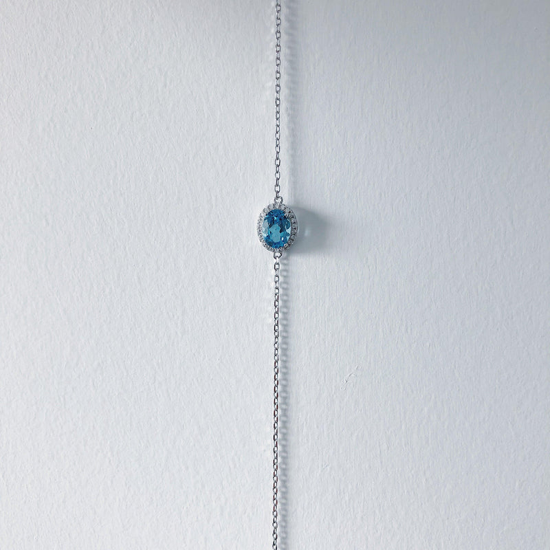 Blue Topaz Tennis Bracelet