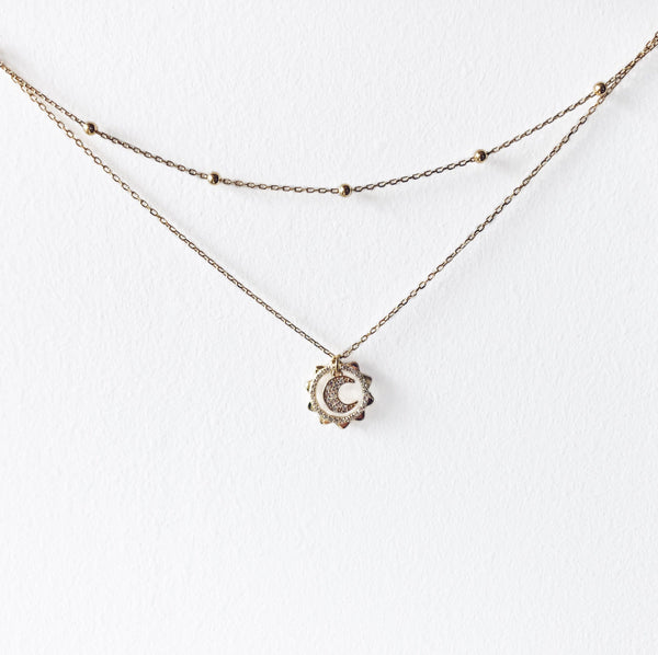 Moon Phases Necklace - 14K Gold Vermeil - Bohemian Guru