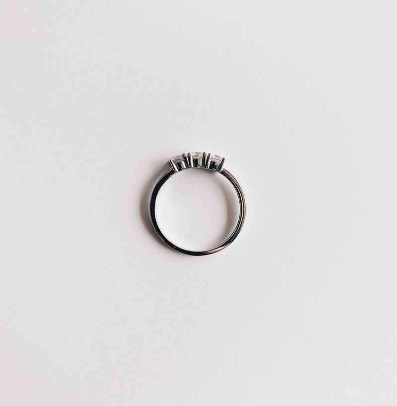 Moissanite White Gold Ring | 14K Gold Options - Glamorous and Dazzling Jewelry