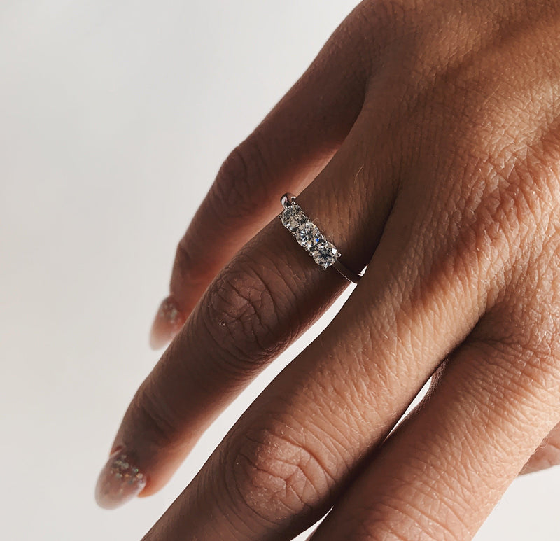 Moissanite White Gold Ring
