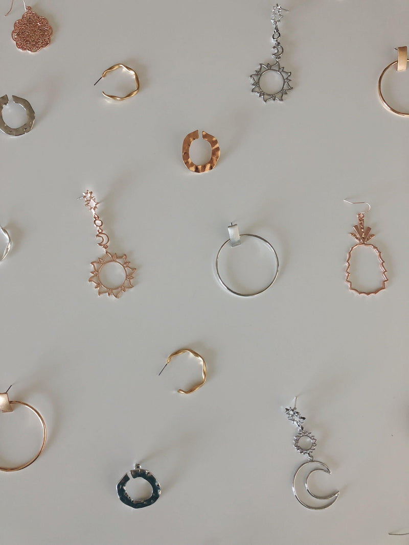 Rose Gold Pineapple Earrings