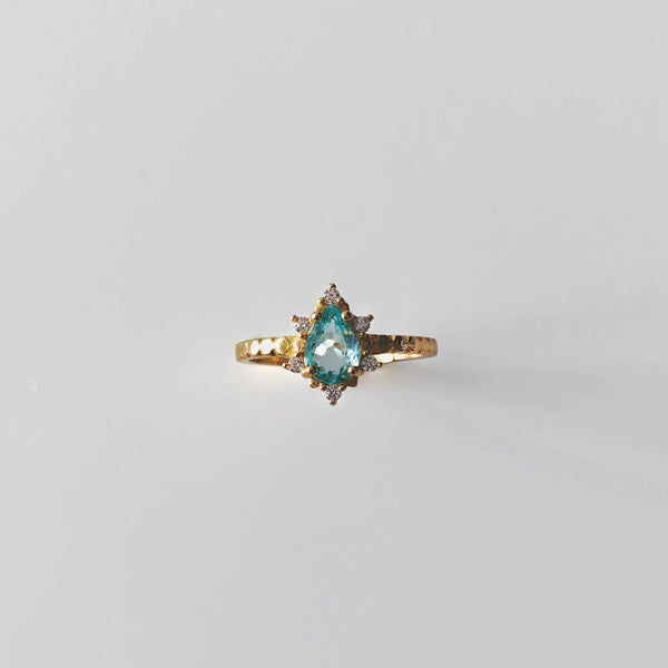 Blue Apatite Stone Ring