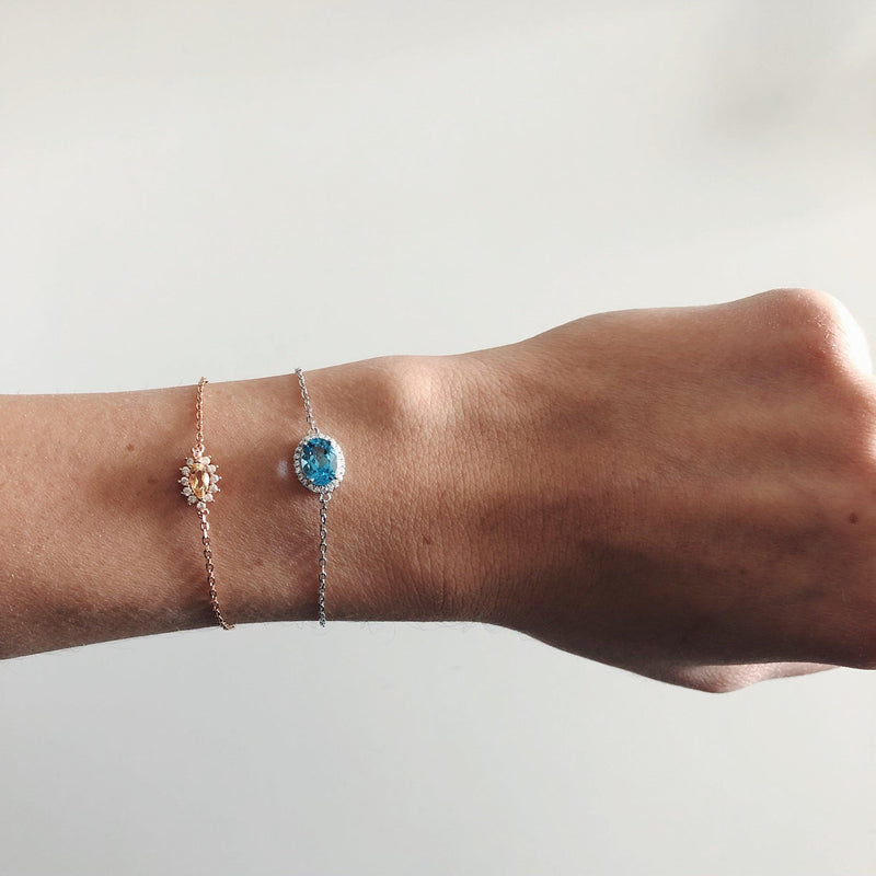 Citrine Bracelet with Rose Gold Accents