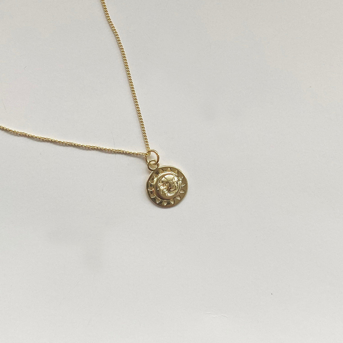 Sun Moon Necklace - 18K Gold Vermeil - Bohemian Guru