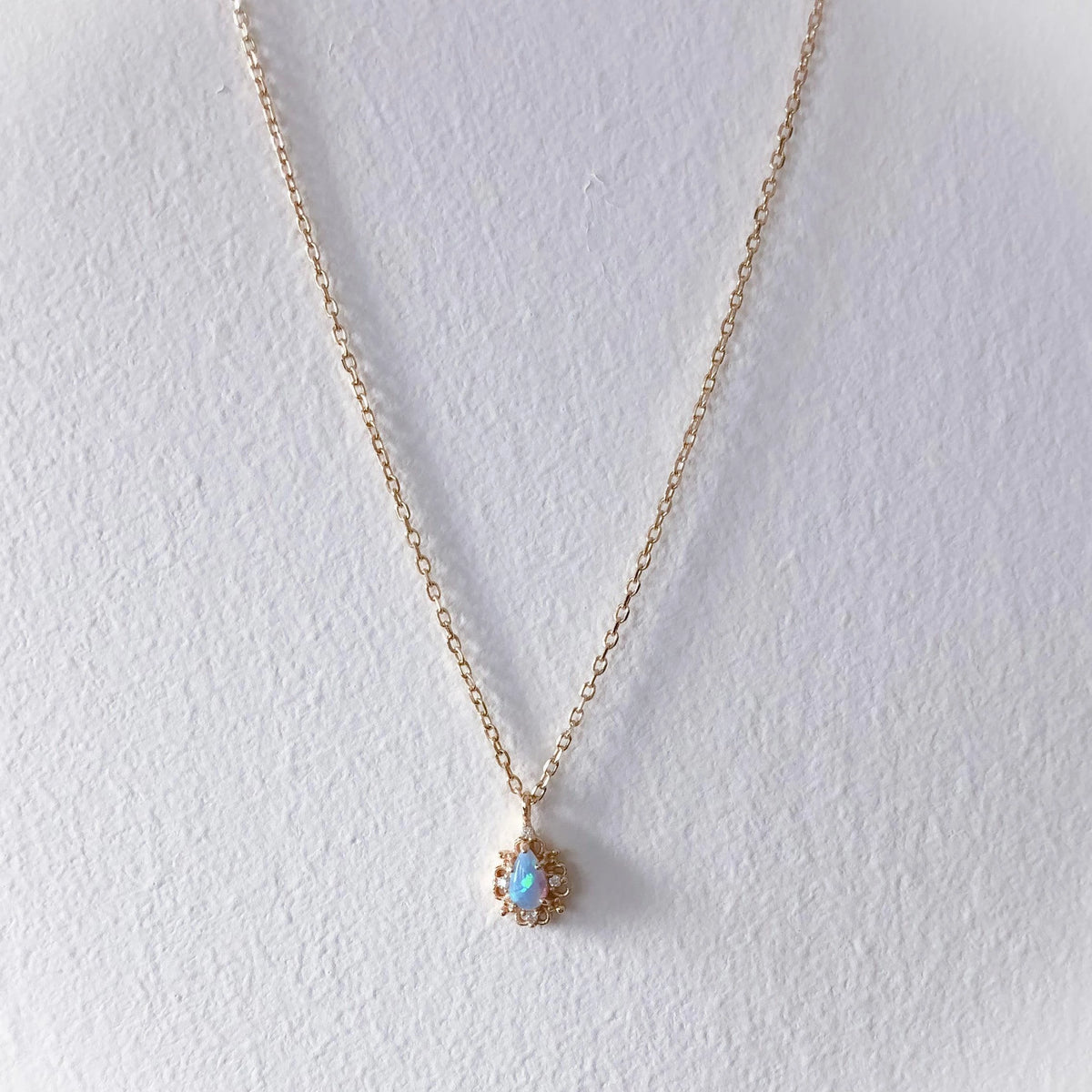 Opal Necklace In 925 Sterling Silver