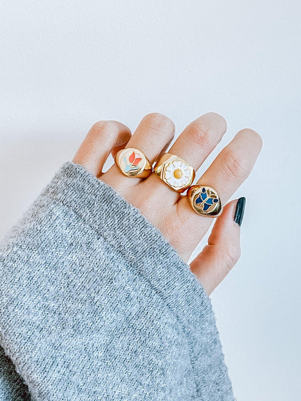 Two-tone Butterfly Ring