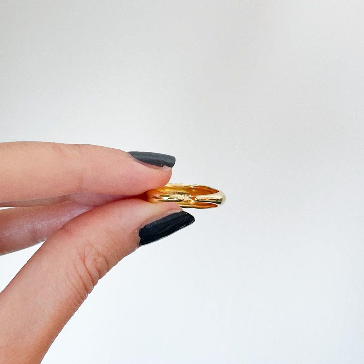 Dainty Gold Plated Ring with Twirl Detail