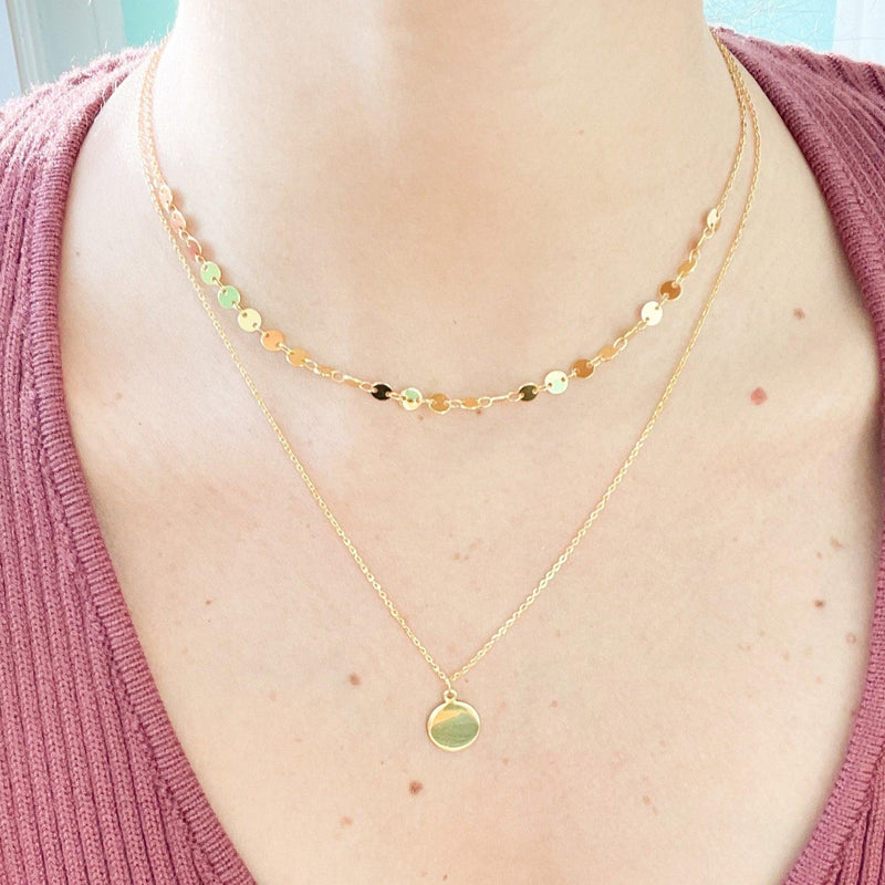 Tamed Drop Design Gold Plated Necklace
