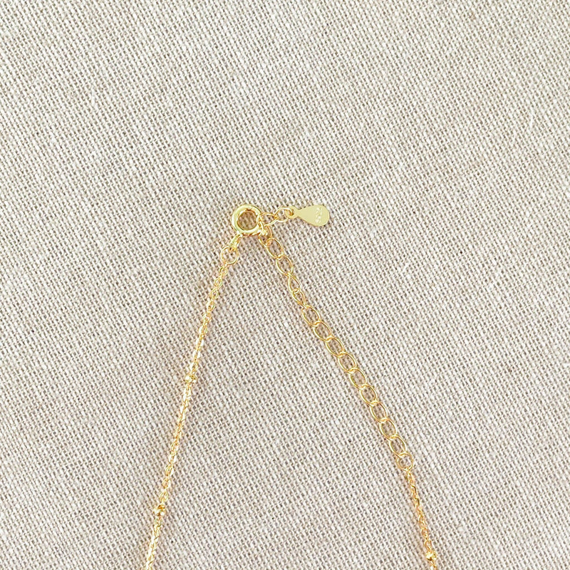Dainty Gold Plated Necklace with Sterling Silver