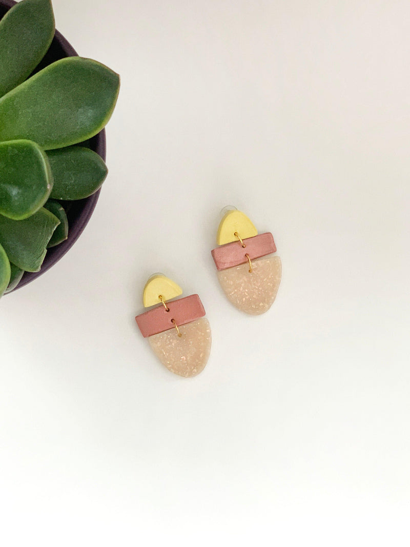 Hughsie Exclusive Multicolour Handmade Clay Earrigs