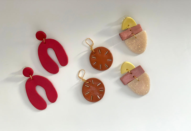 Multicolour Polymer Clay Earrings