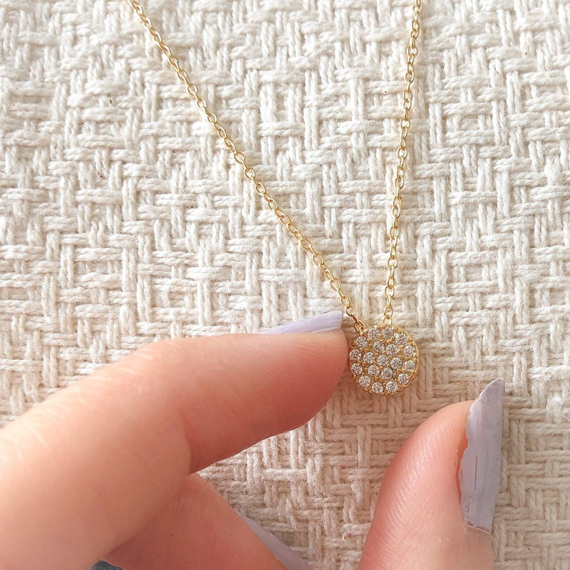 Women's Shimmer Necklace With Cubic Zirconia Stones