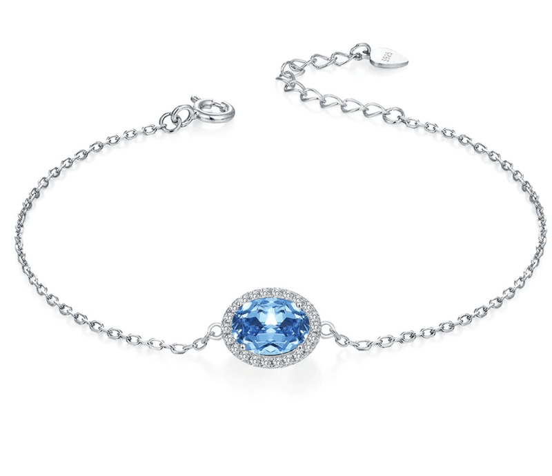 Blue Topaz Gemstone Bracelet
