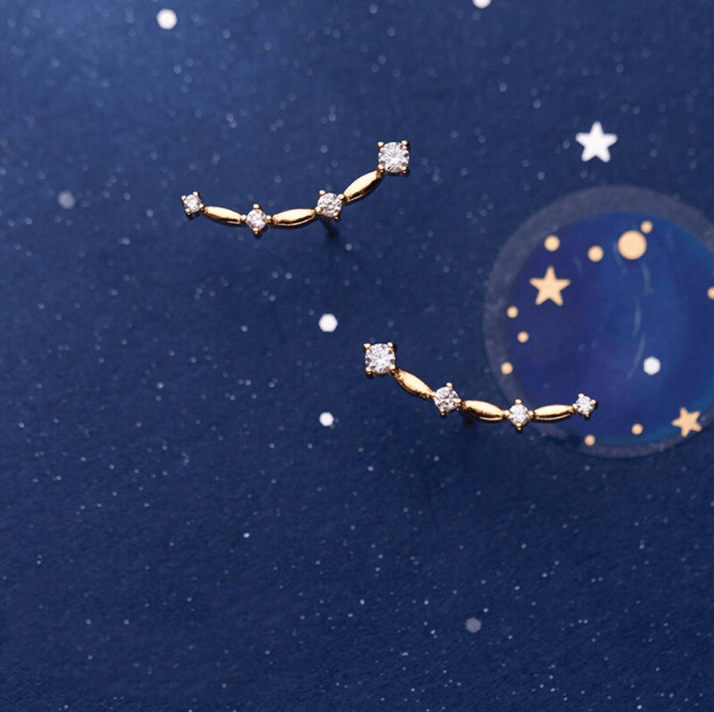 Three-tone Constellation Earrings
