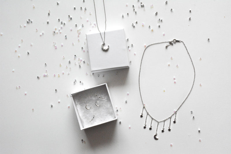 Celestial-inspired Lunar Necklace in 925 Sterling Silver