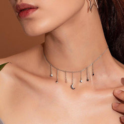 Dreamy Goddess Choker Necklace 925 Sterling Silver | Bohemian Guru