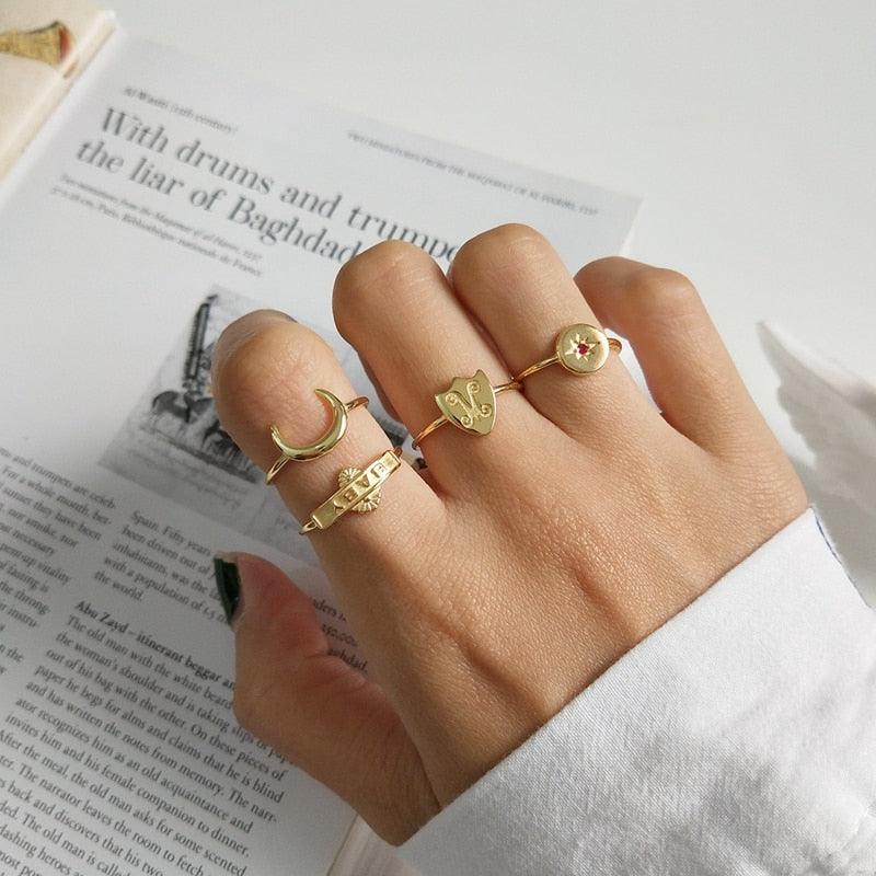 Beautiful Dainty Gold Vermeil Harmony Ring