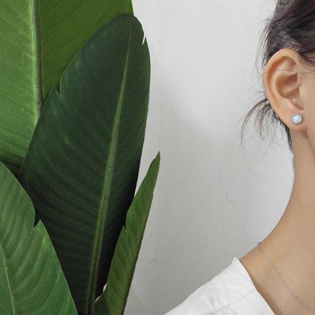 Opal Wonder Earrings In 925 Sterling Silver