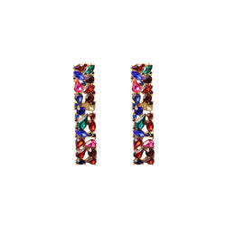 Multicolour Rhinestone Earrings