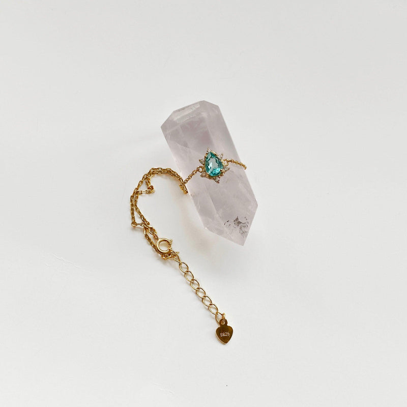Apatite and Gold Bracelet